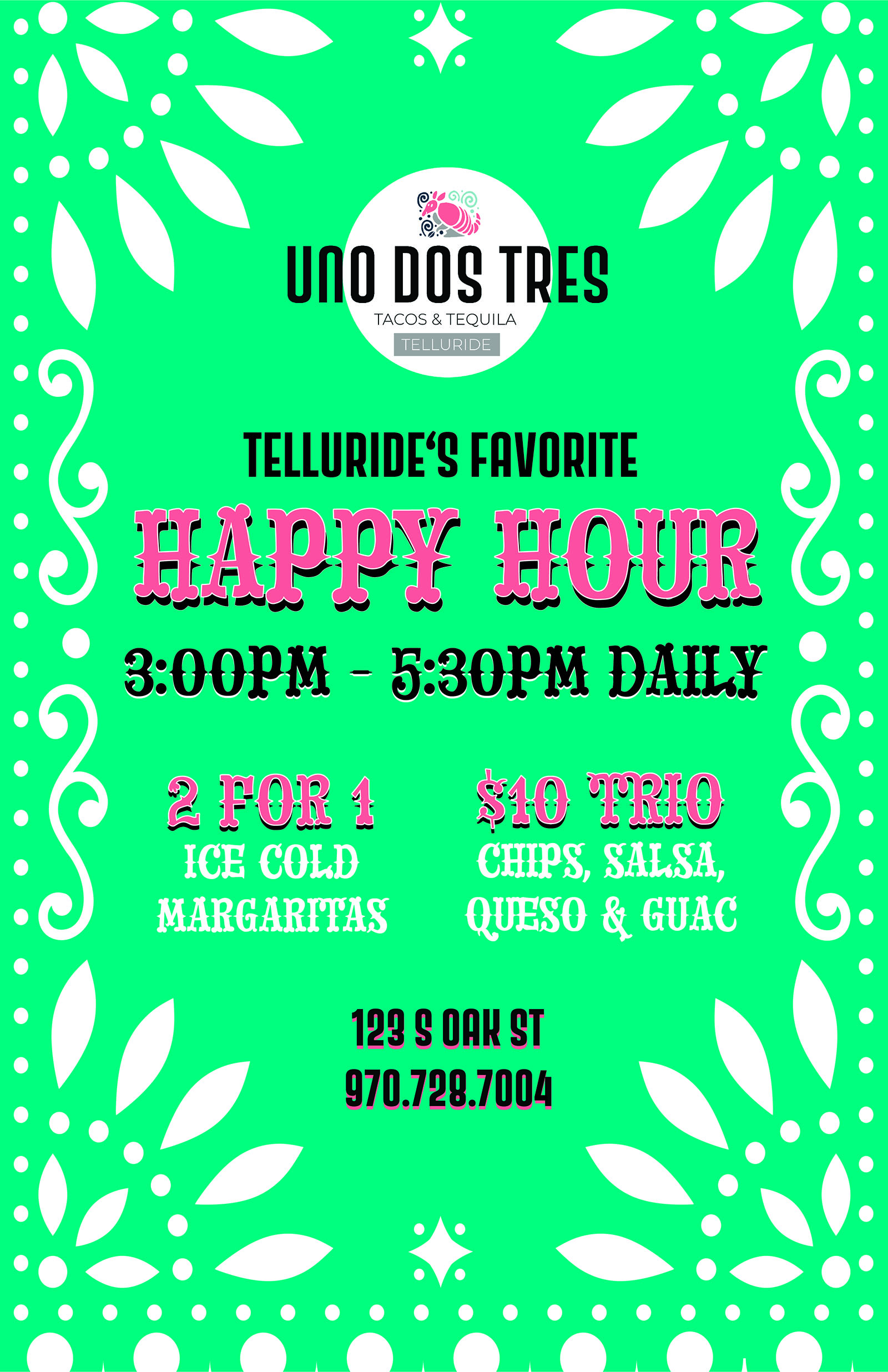 Uno Dos Tres Happy Hour - Telluride, Co